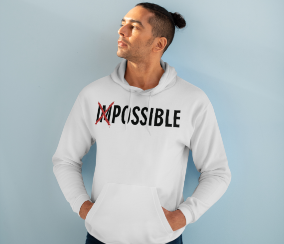 İmpossible Teddy Baskılı Hoddie Sweatshirt